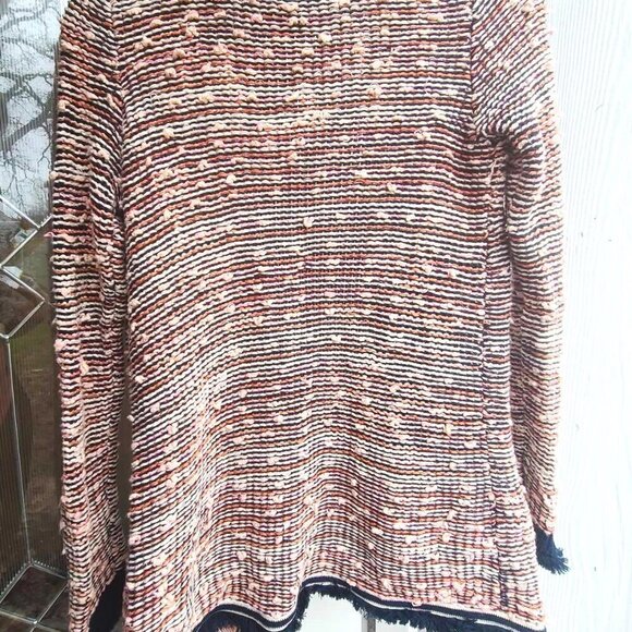 Anthropologie Moth Knit Boho Artsy Bohemian 70s Fringe Cardigan SMALL - Picture 8 of 11